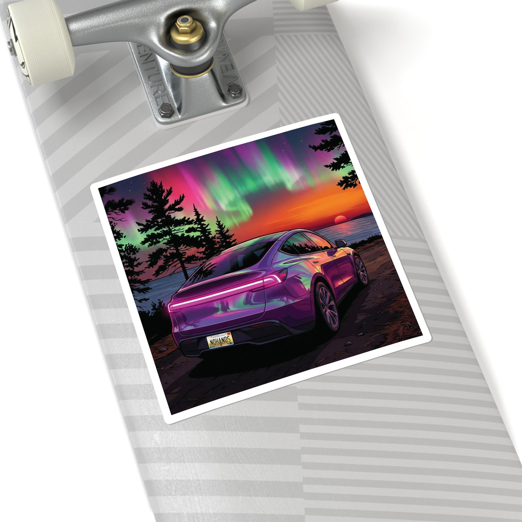 @JuniperDriver — "NOHANDS." Square border stickers (indoor use)