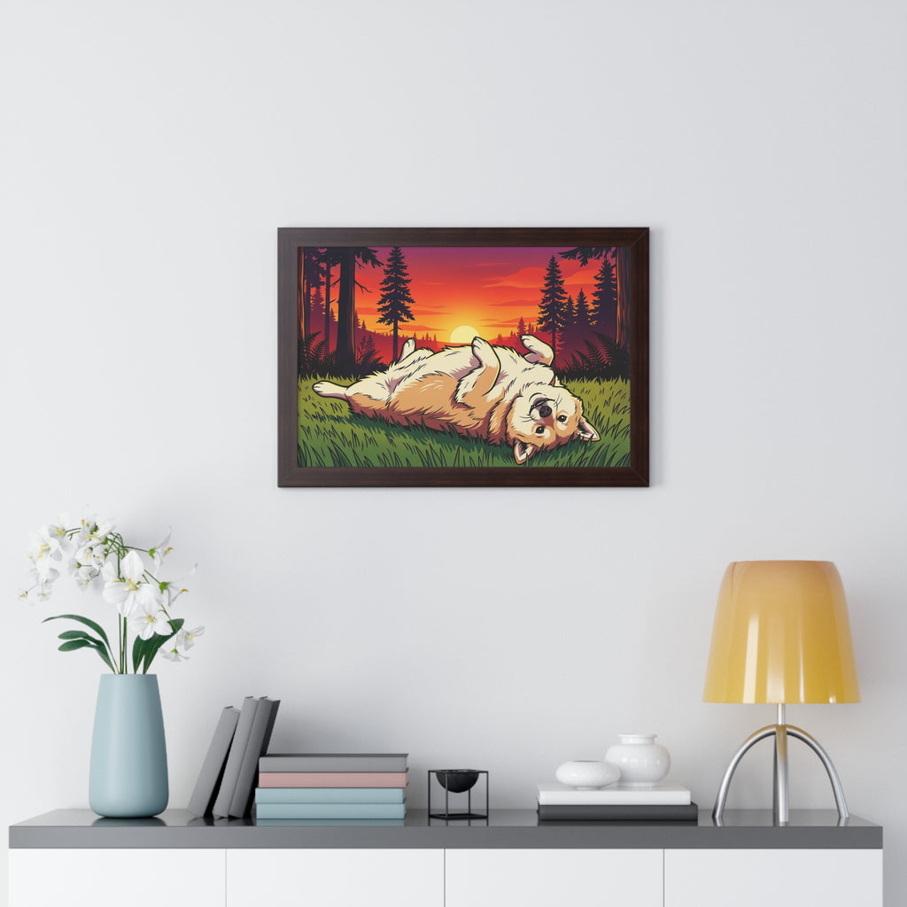 Cory the Corgi at Sunset Wall Art OnlyPaws