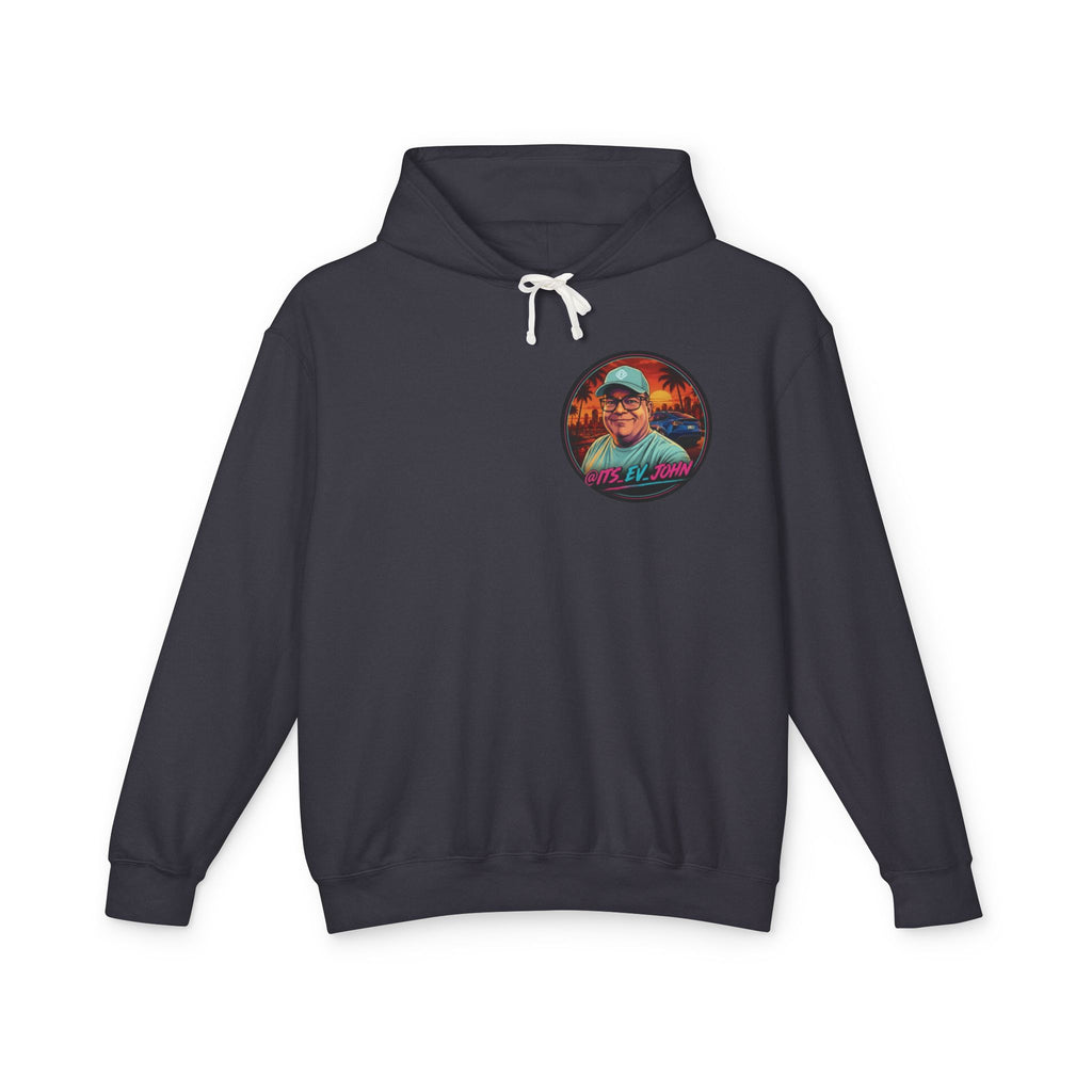 @Its_EV_John Hoodie — "Good Vibes. Full Charge."  Pullover (no pockets)