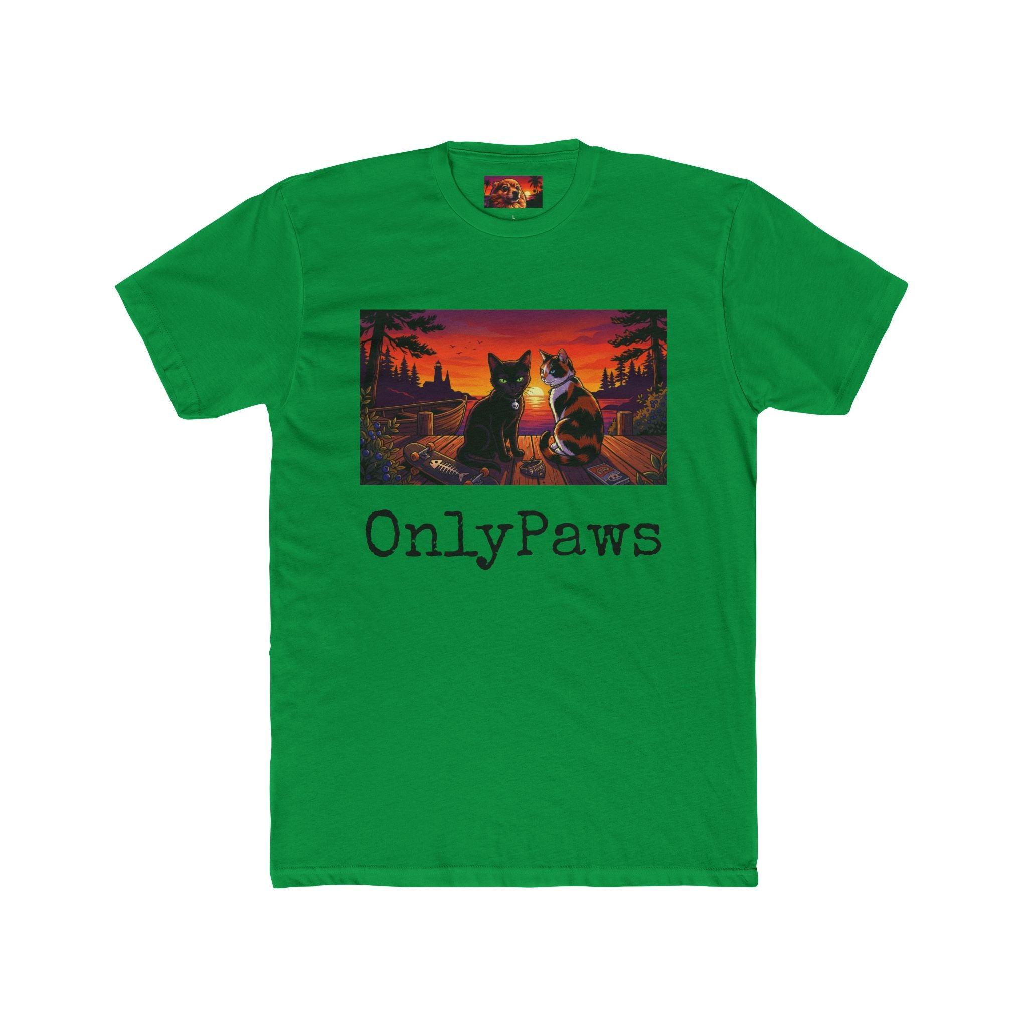 Monster & Peanut OnlyPaws Sunset Cats T-Shirt