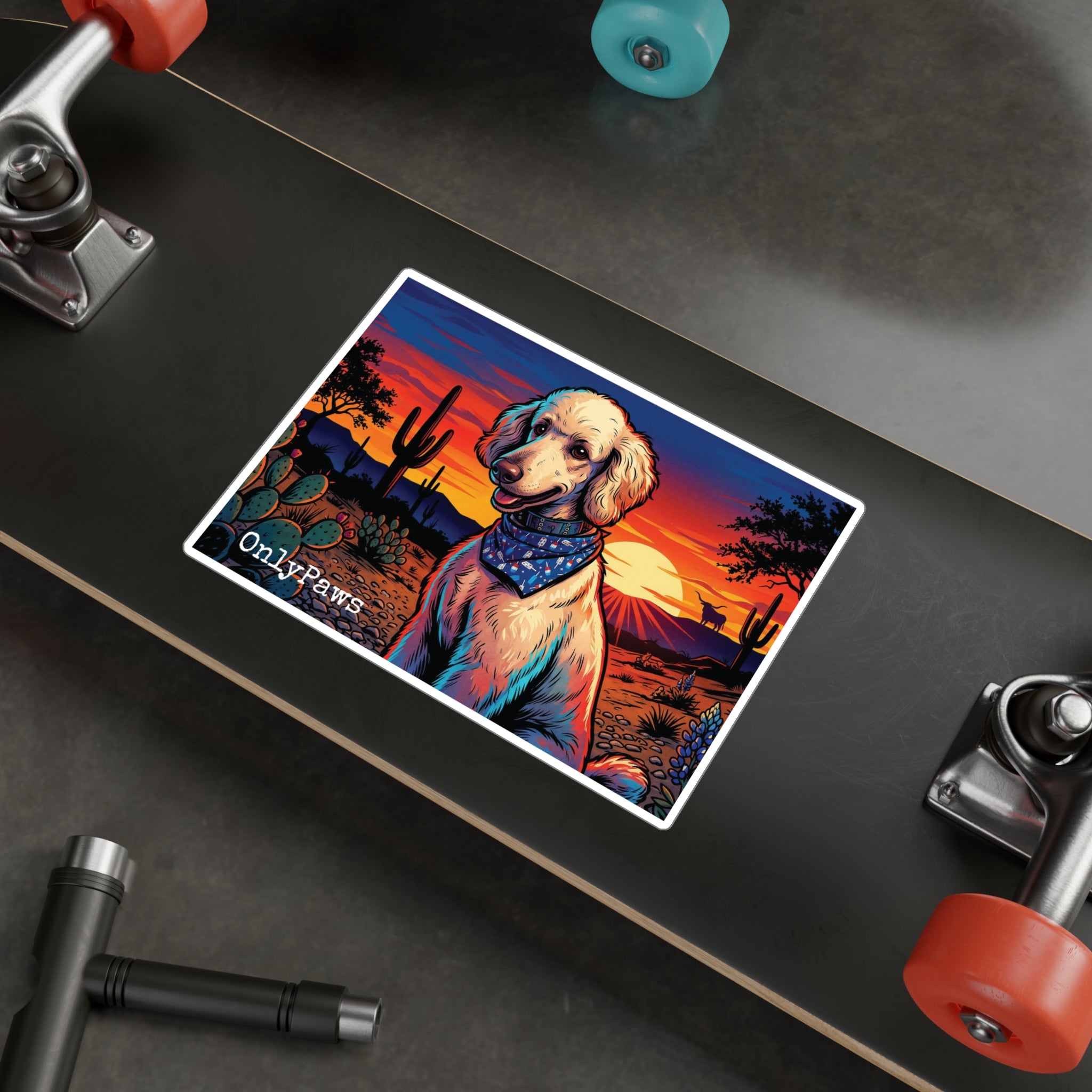 Siggie Edition Sunset Vinyl Decal — Kiss-Cut Dog Sticker (OnlyPaws)