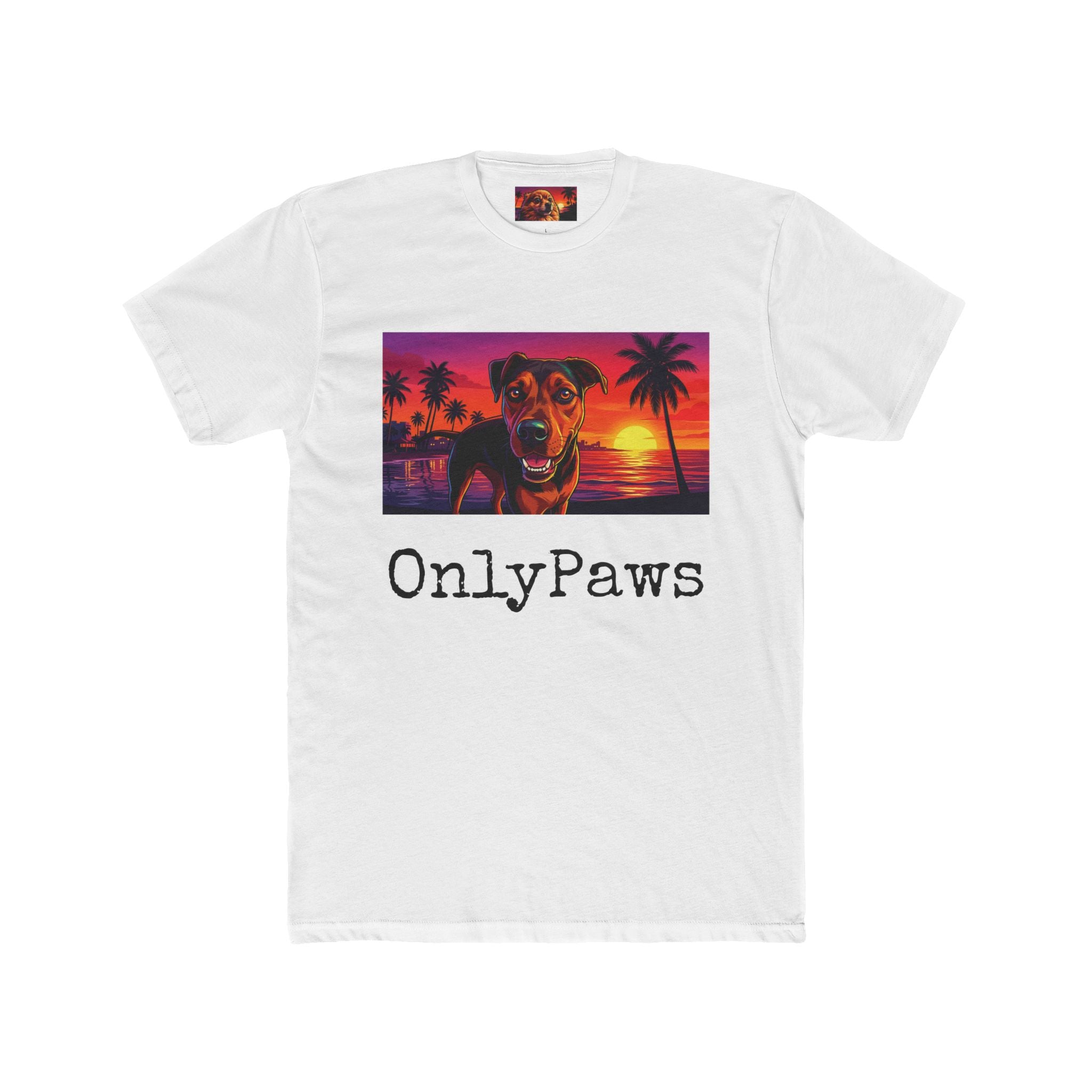 OnlyPaws Sunset Dog T‑Shirt — Moses Edition Graphic Tee