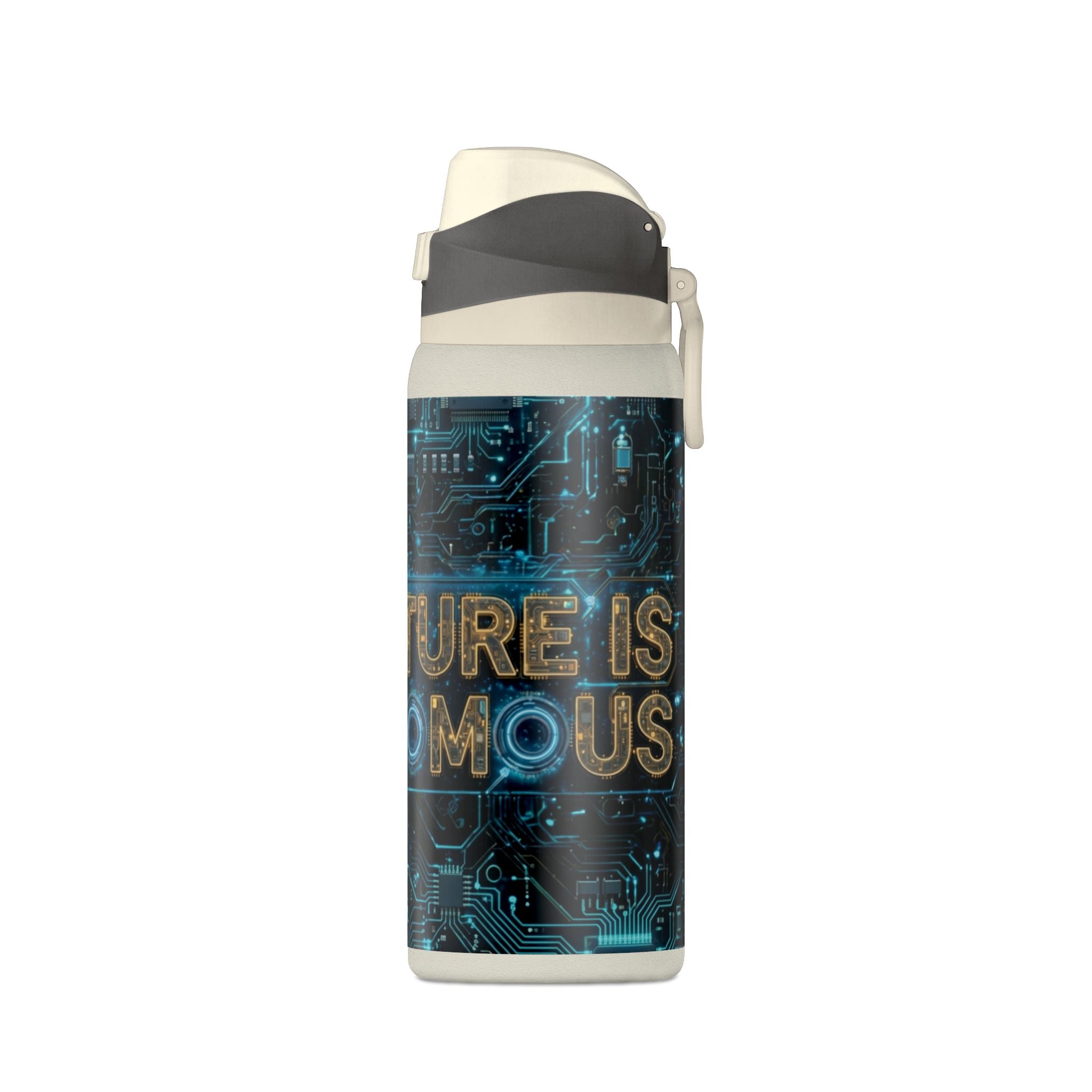 Insulated Water Bottle — 'Future is Autonomous' Circuit Tech 32oz