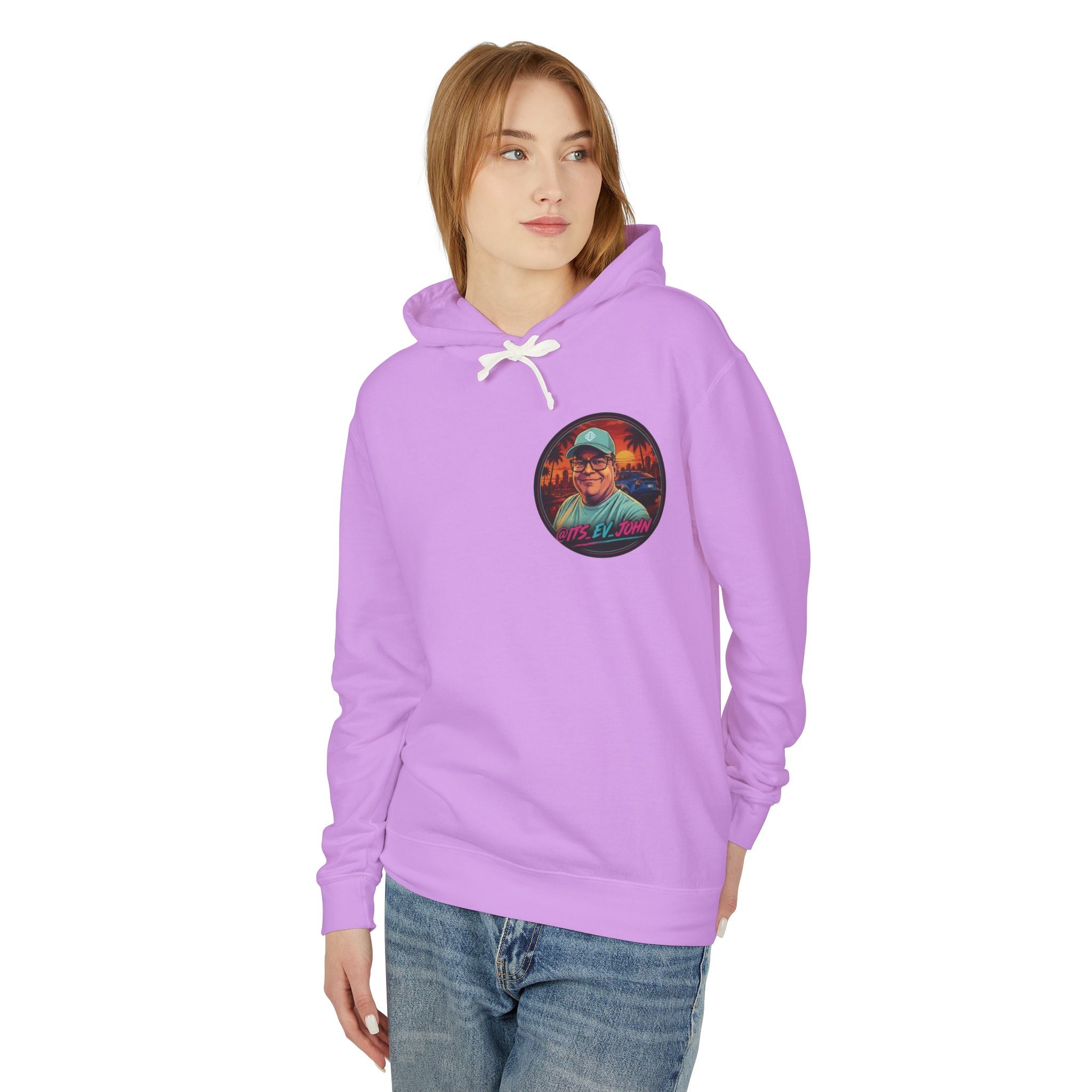 @Its_EV_John Hoodie — "Good Vibes. Full Charge."  Pullover (no pockets)