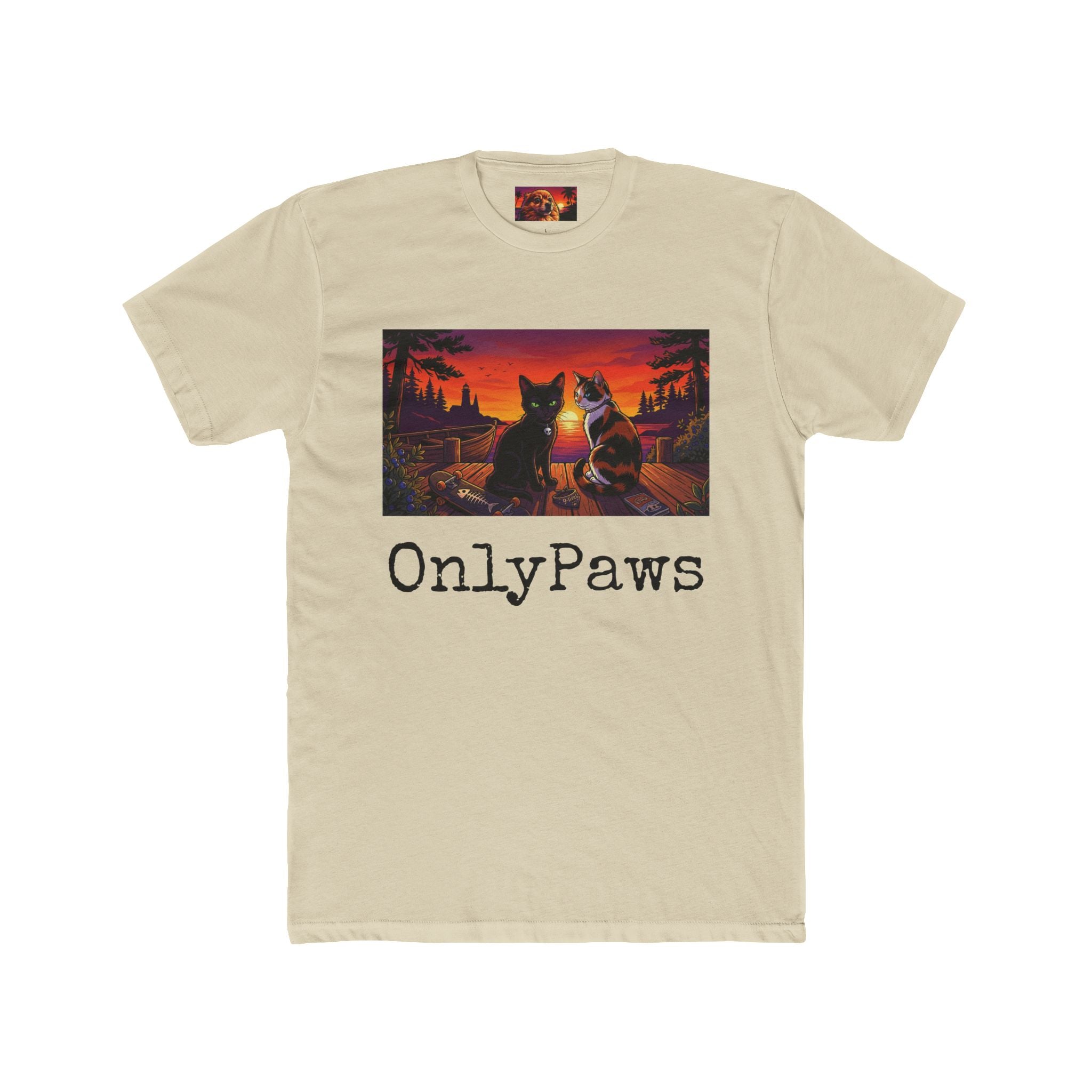 Monster & Peanut OnlyPaws Sunset Cats T-Shirt