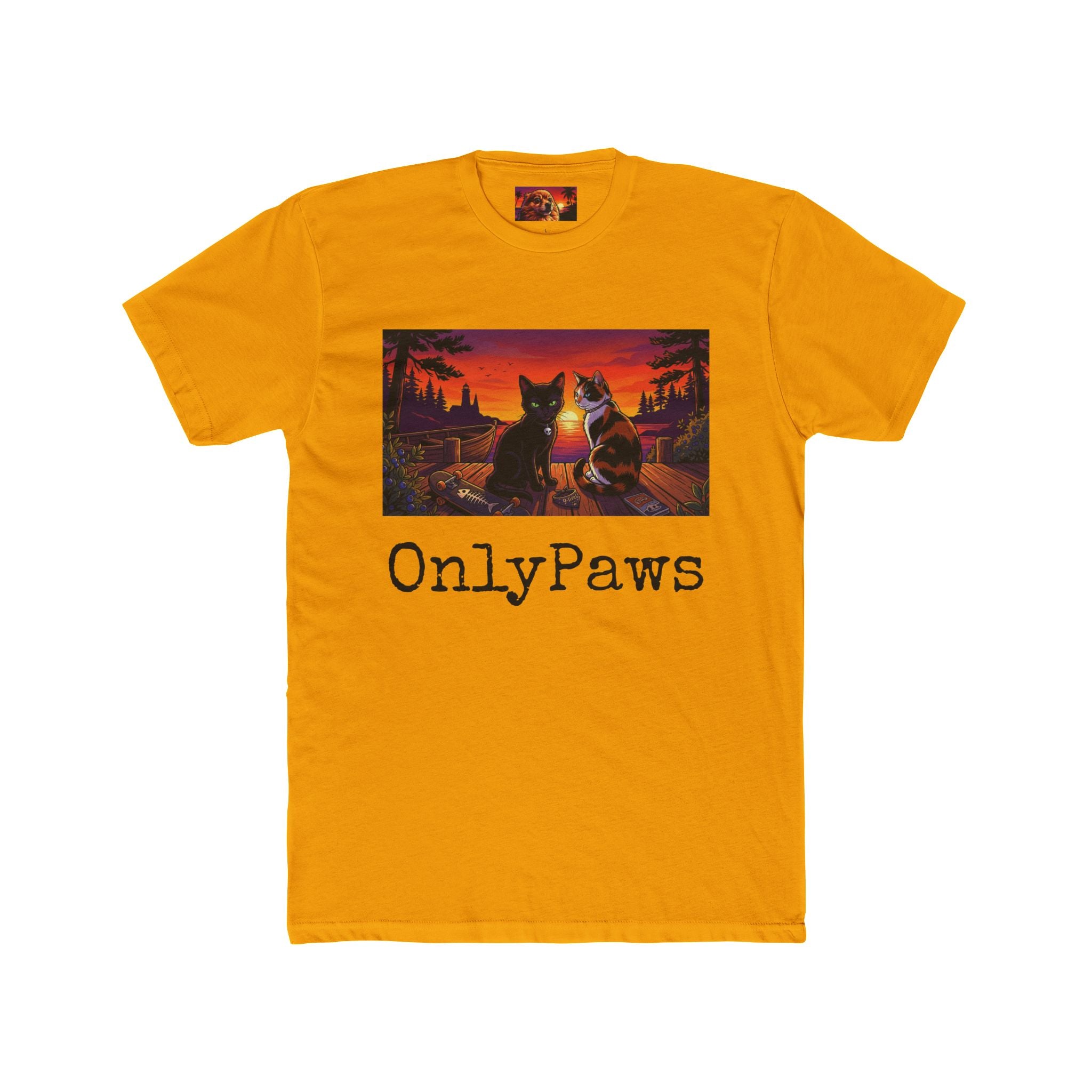 Monster & Peanut OnlyPaws Sunset Cats T-Shirt