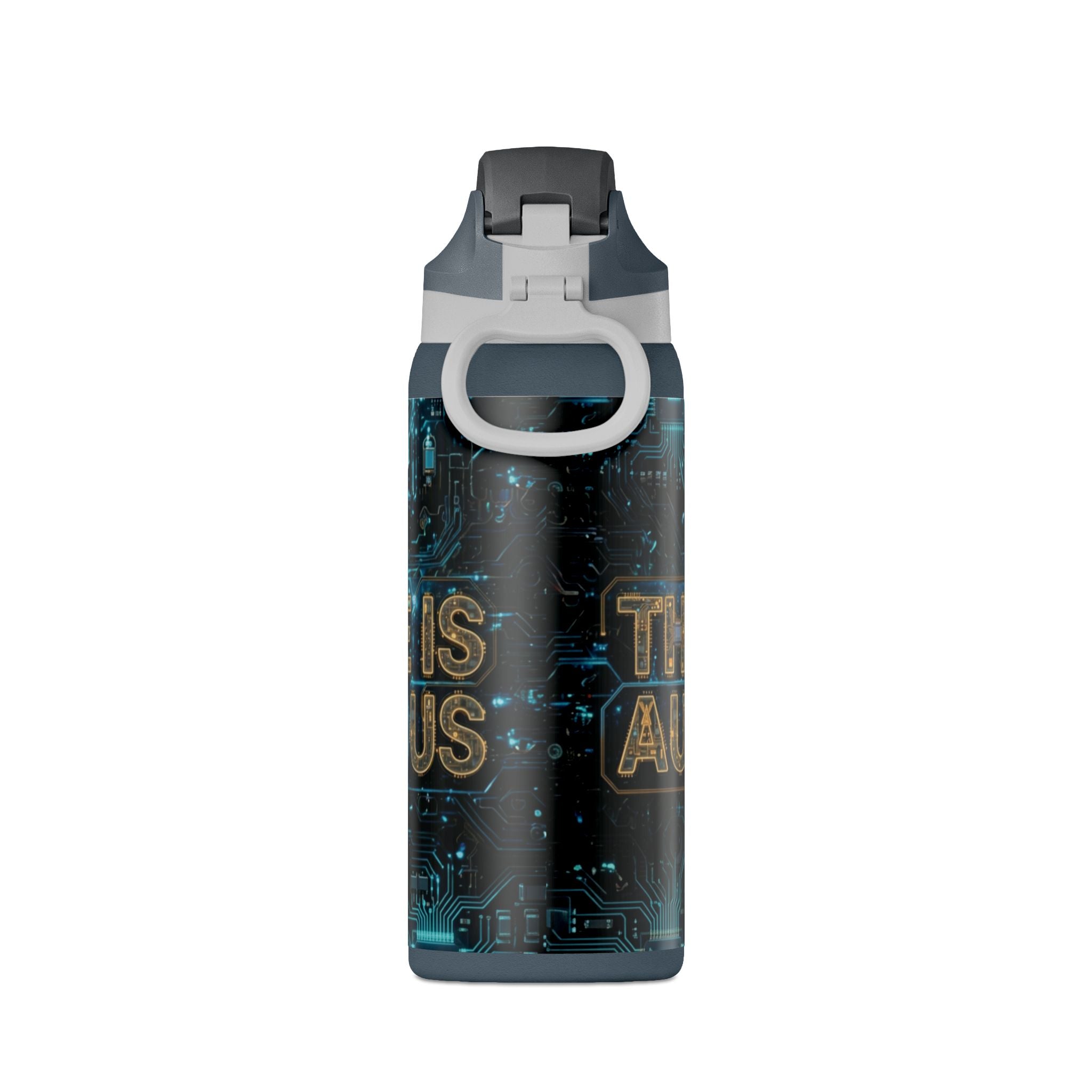 Insulated Water Bottle — 'Future is Autonomous' Circuit Tech 32oz