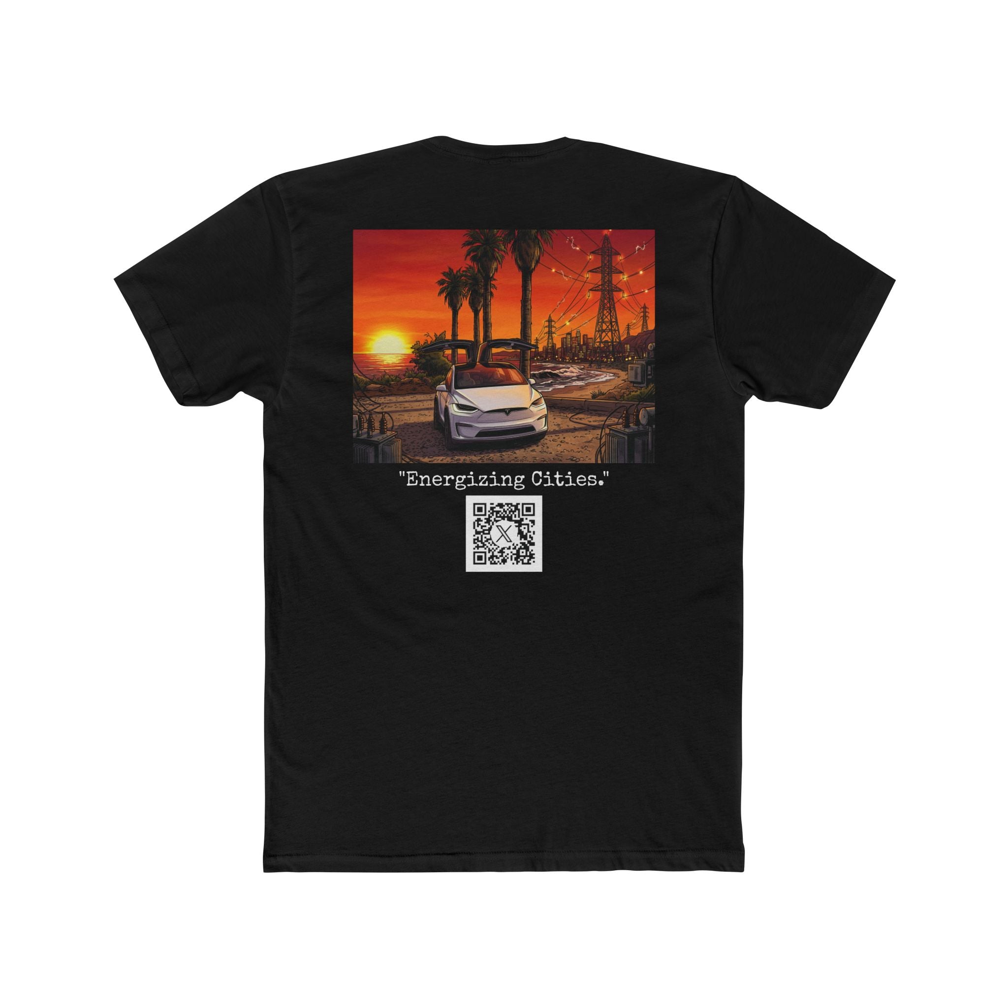 @InfamousTeslaX "Energizing Cities." Cotton T-Shirt