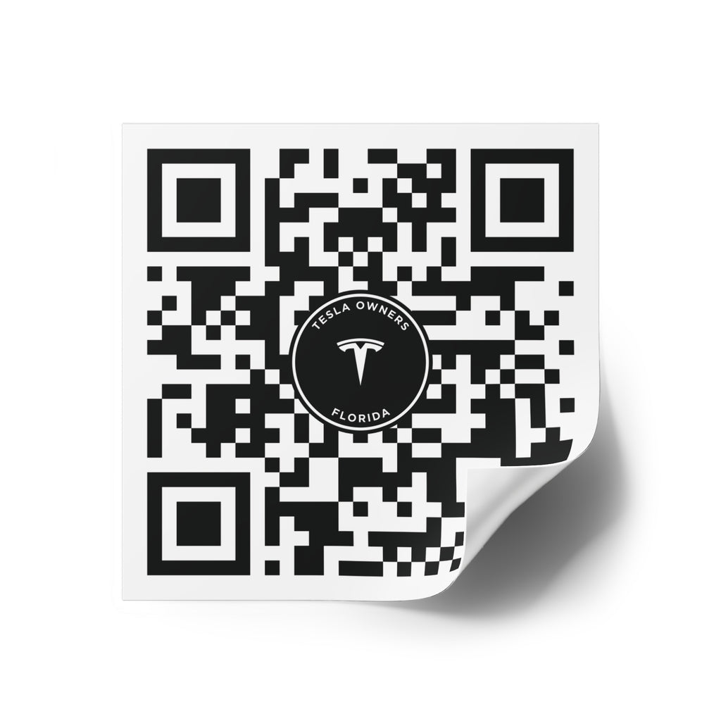 Tesla Owners Florida Join QR stickers (Indoor/Outdoor)