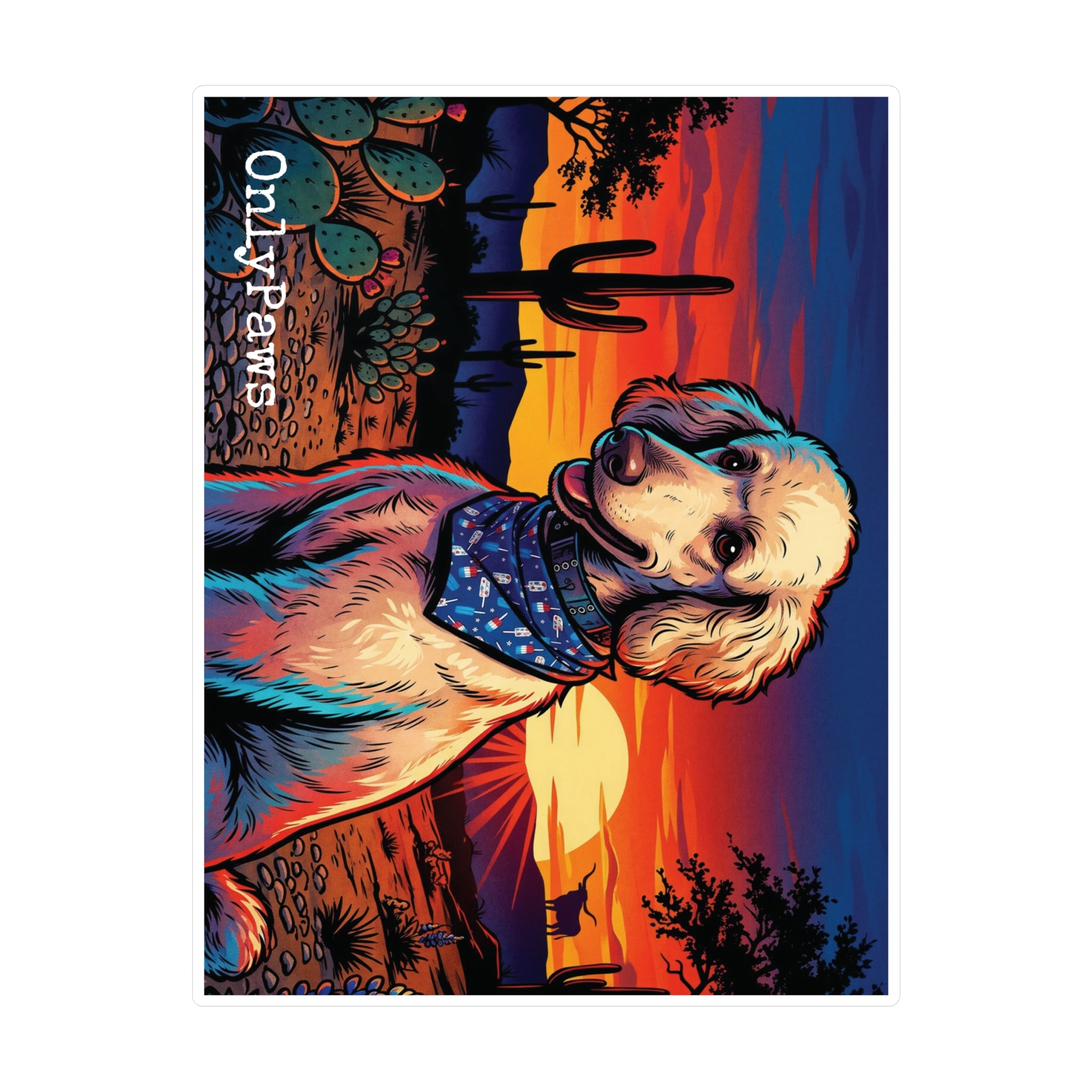 Siggie Edition Sunset Vinyl Decal — Kiss-Cut Dog Sticker (OnlyPaws)