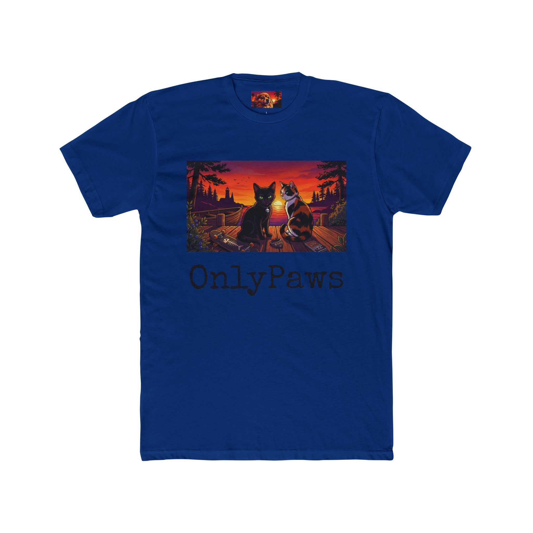 Monster & Peanut OnlyPaws Sunset Cats T-Shirt