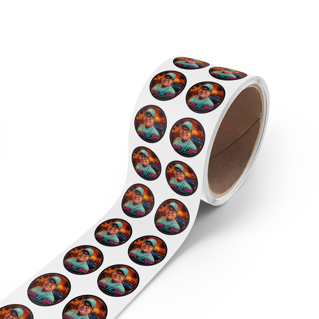 Round Sticker Roll @ITS_EV_JOHN Text