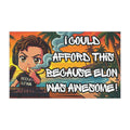 "I Could Afford this because Elon was awesome" Car Magnet — Cartoon Elon Sunset Design