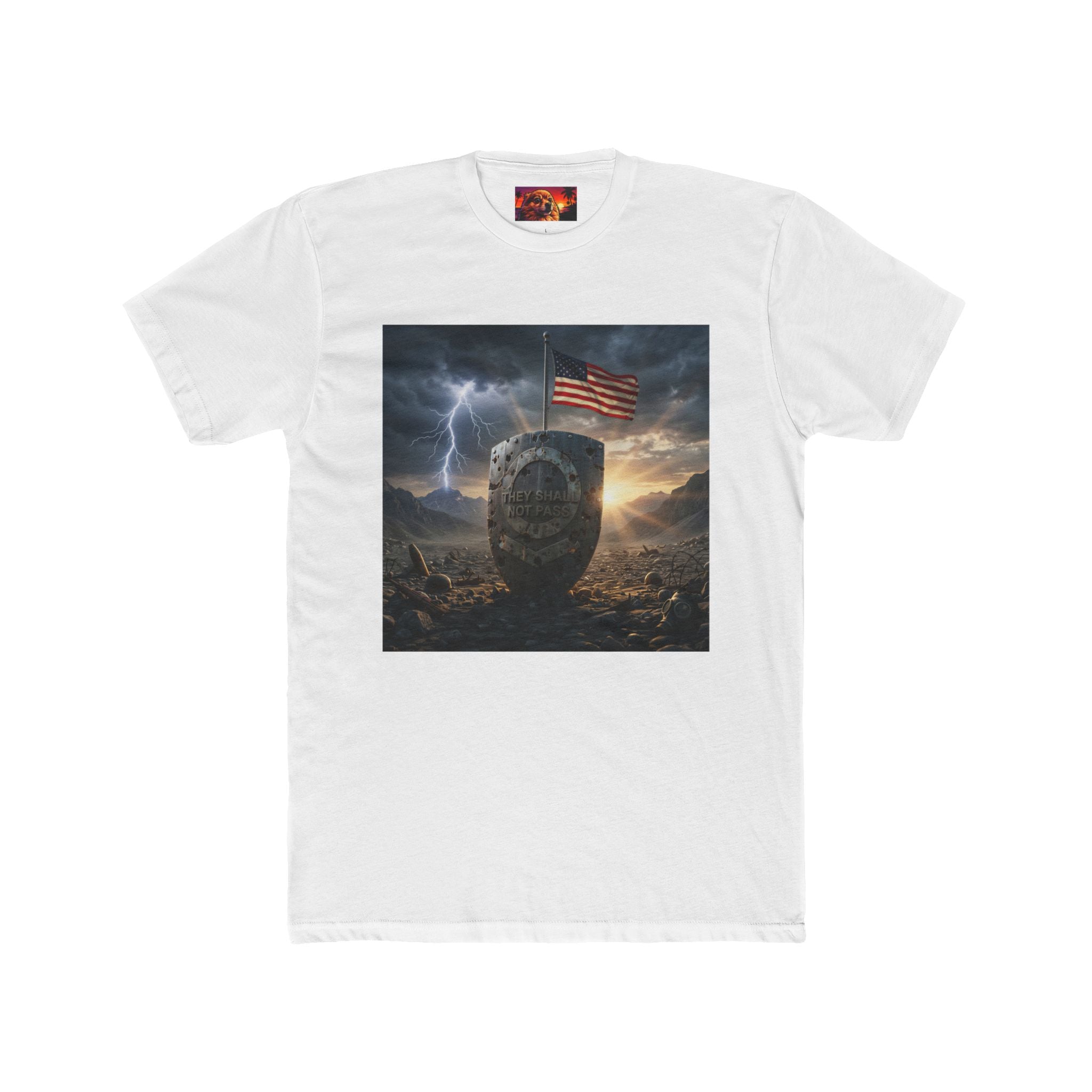 PTFB Shield They Shall Not Pass Crew Tee